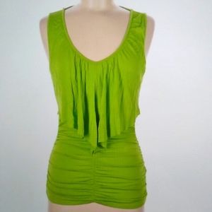 STUDIO Y GREEN SLEEVELESS TOP M
